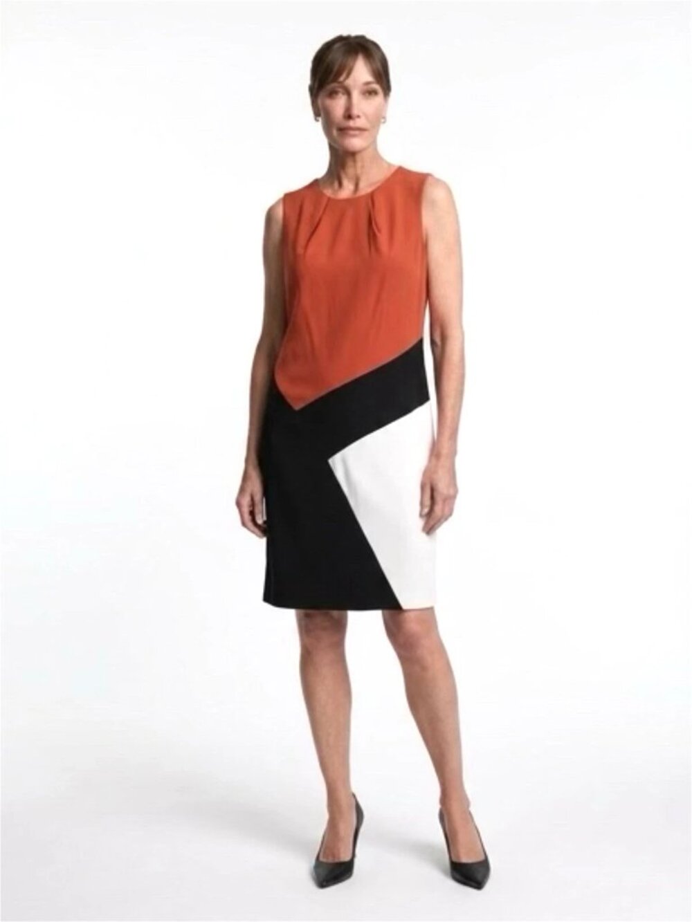 Nine West Mulit Color Blocked  Sheath Dress Women’s Size 16 Church Wedding